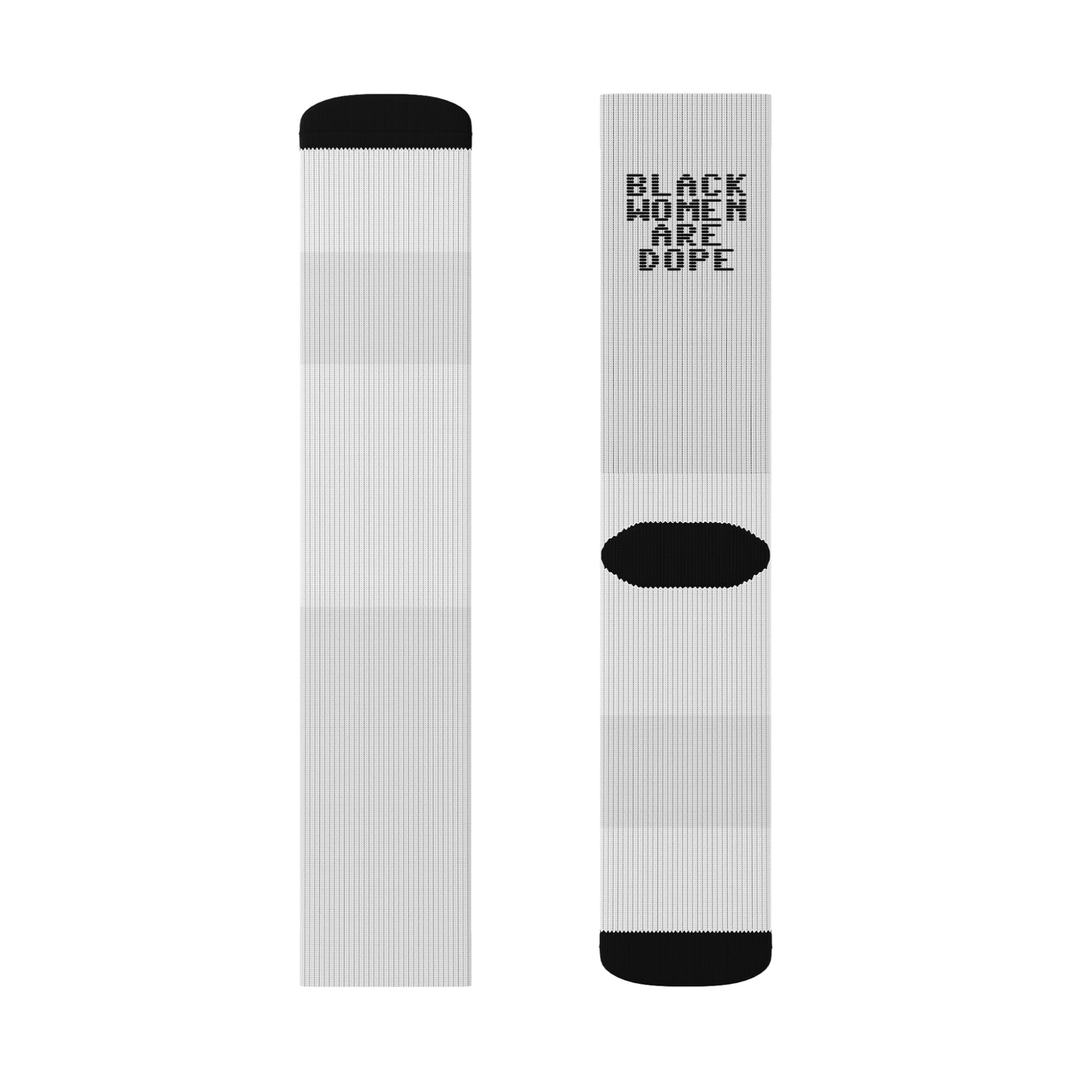 Stronger with Love and Melanin - Black Women Are Dope - Socks