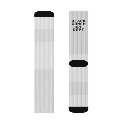 Stronger with Love and Melanin - Black Women Are Dope - Socks