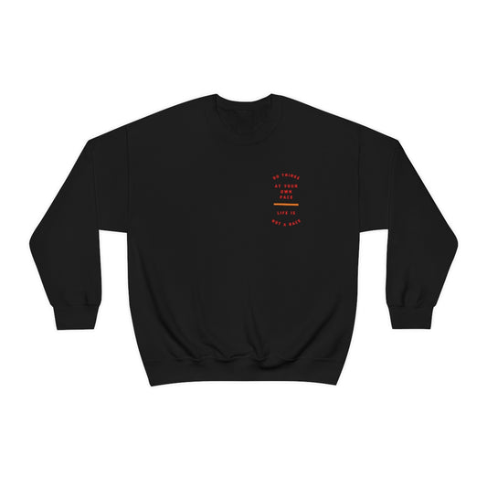 Stronger with Love and Melanin - Life is Not a Race - Crewneck Sweatshirt