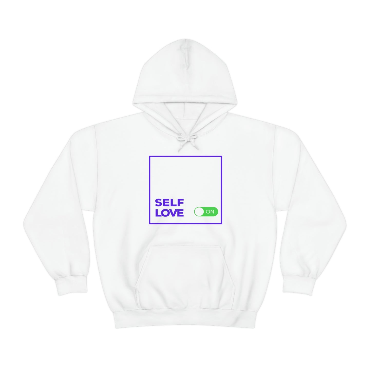 Stronger with Love and Melanin - SELF LOVE MODE ON - Unisex Hooded Sweatshirt