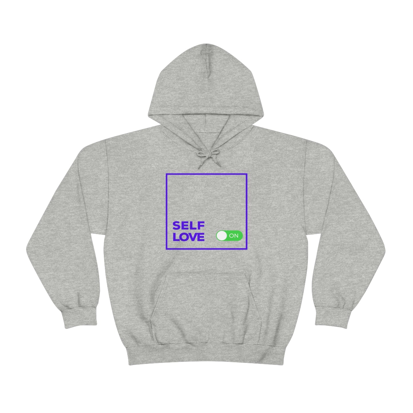 Stronger with Love and Melanin - SELF LOVE MODE ON - Unisex Hooded Sweatshirt